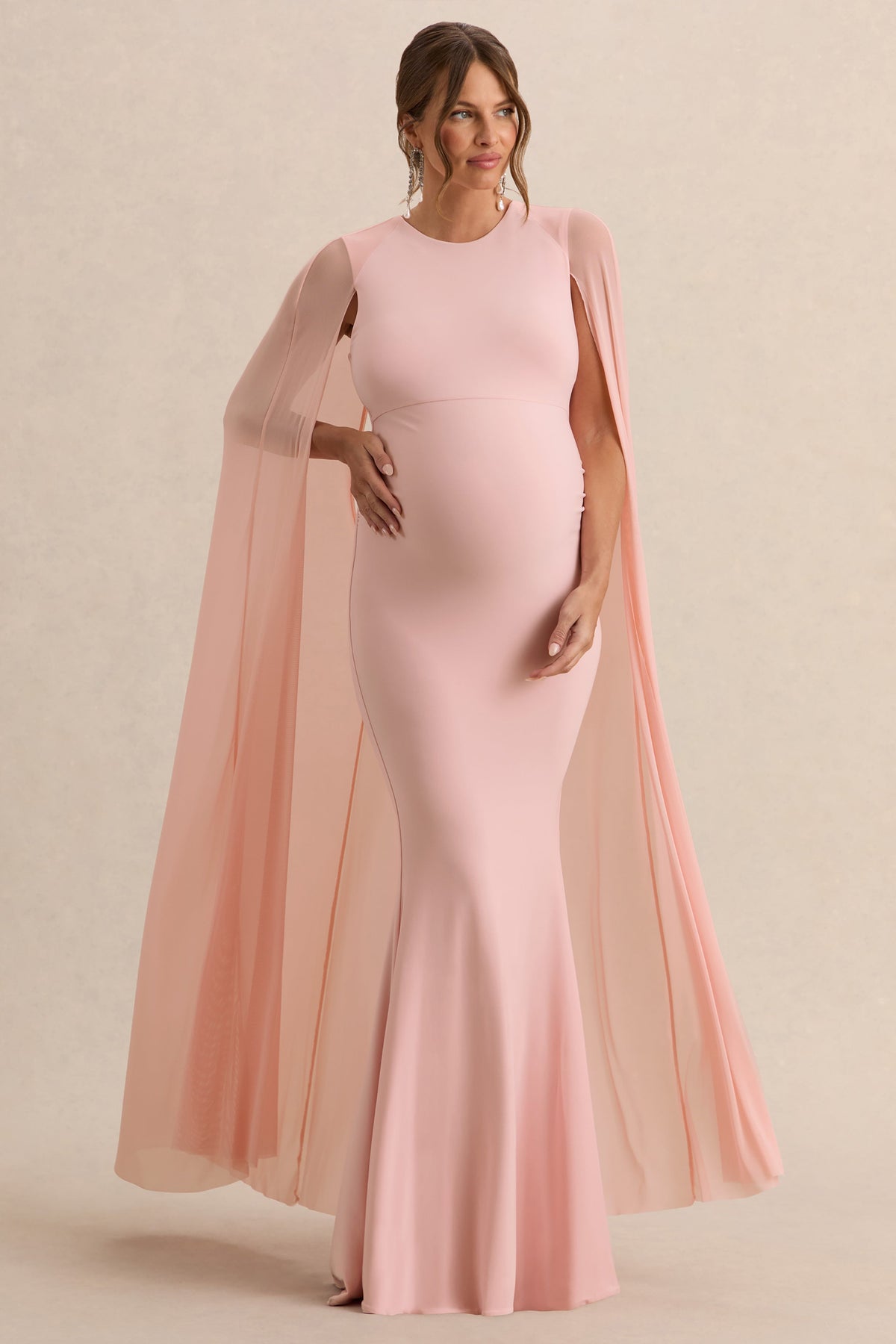 ECM_HR_CL136302301---Currant--Pink-Crew-Neck-Maternity-Maxi-Dress-With-Cape--1.jpg