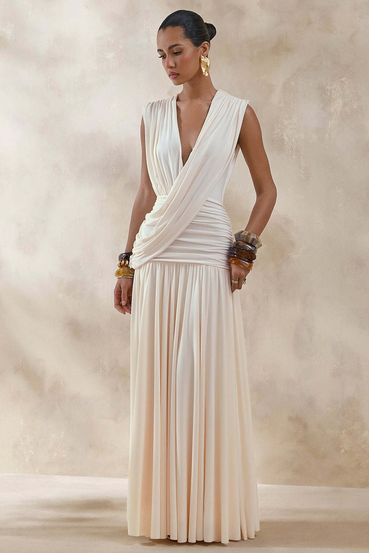 ECM_HR_CL137281111---Glorina-_-Cream-Plunge-Neck-Maxi-Dress-With-Draped-Detailing-0.jpg