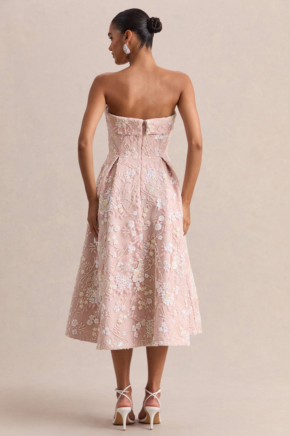 ECM_HR_CL137304042 - Amaris _ Pink Embellished Floral Bandeau Skater Midi Dress 04.jpg