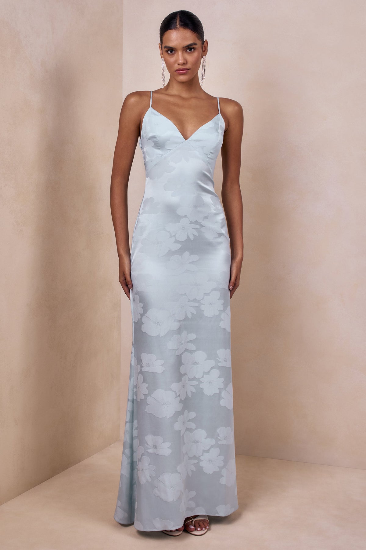 ECM_HR_CL137318013 - Carelle | Powder Blue Satin Plunge-Neck Maxi Dress With Asymmetric Drop-Waist 02.jpg