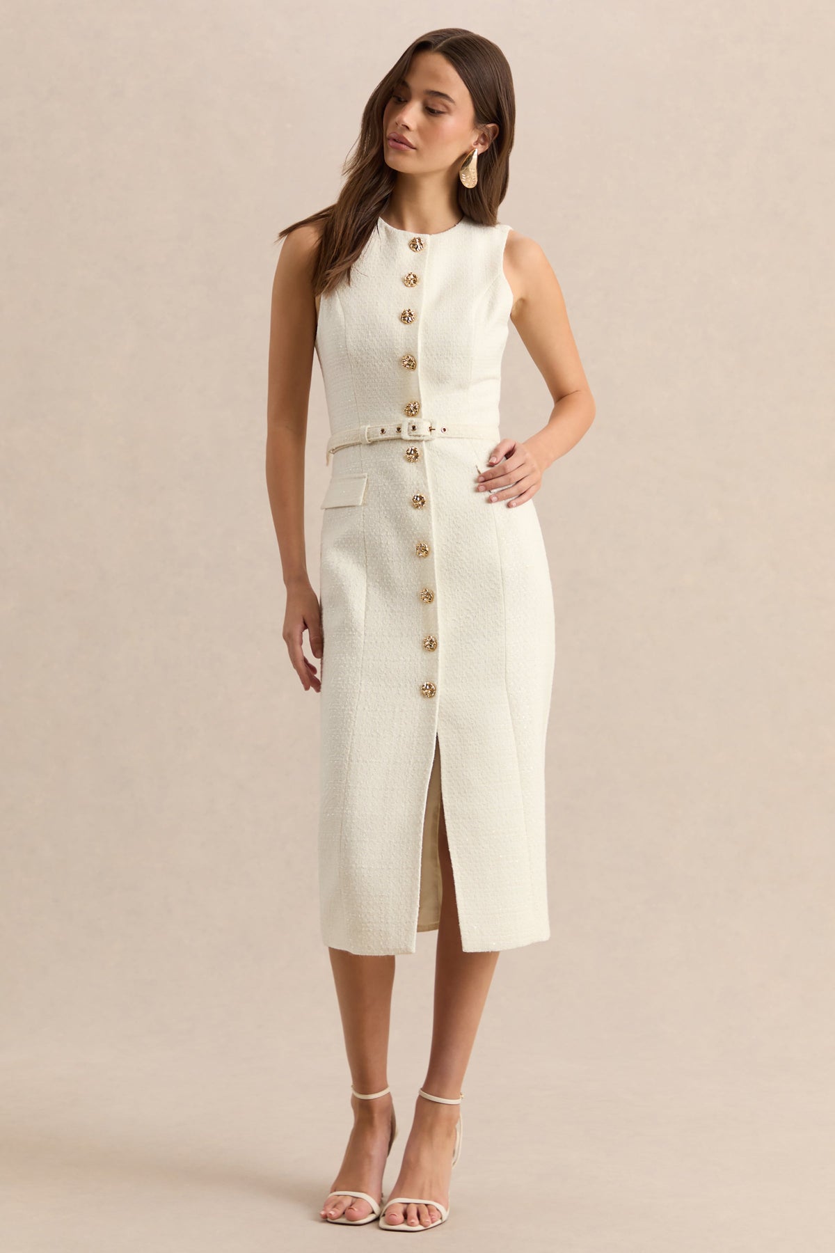 CL13734511206_ECM_HR_CL137345112---Clea-_-Cream-Crew-Neck-Belted-Midi-Dress-With-Front-Pockets-01