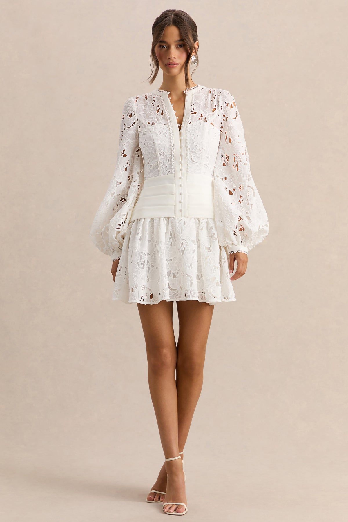 ECM_HR_CL137396110---Helena---White-Crew-Neck-Mini-Dress-With-Puff-Sleeves-and-Pleated-Skirt-0.jpg
