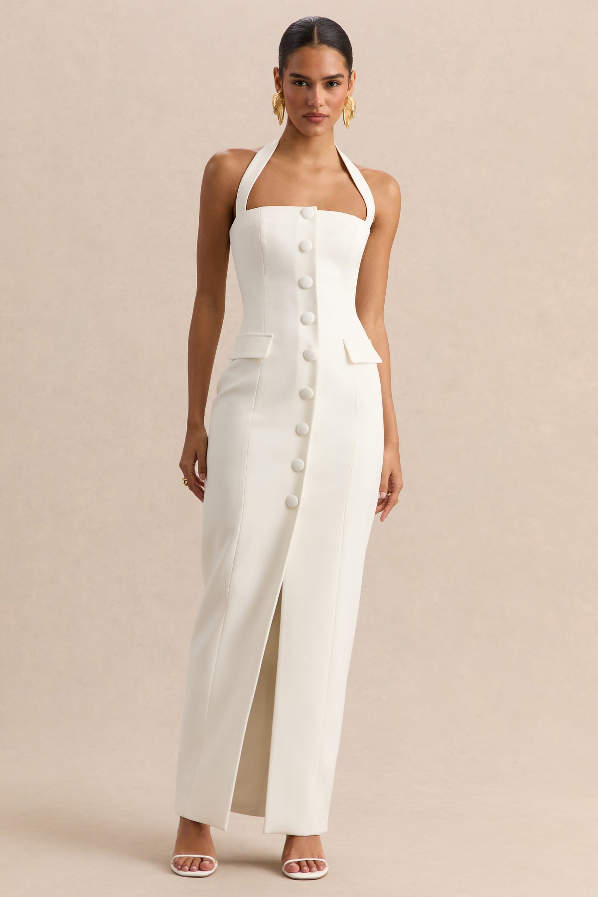 ECMH-HR-CL137421110 - Steph - White Halter-Neck Tailored Maxi Dress 05.jpg