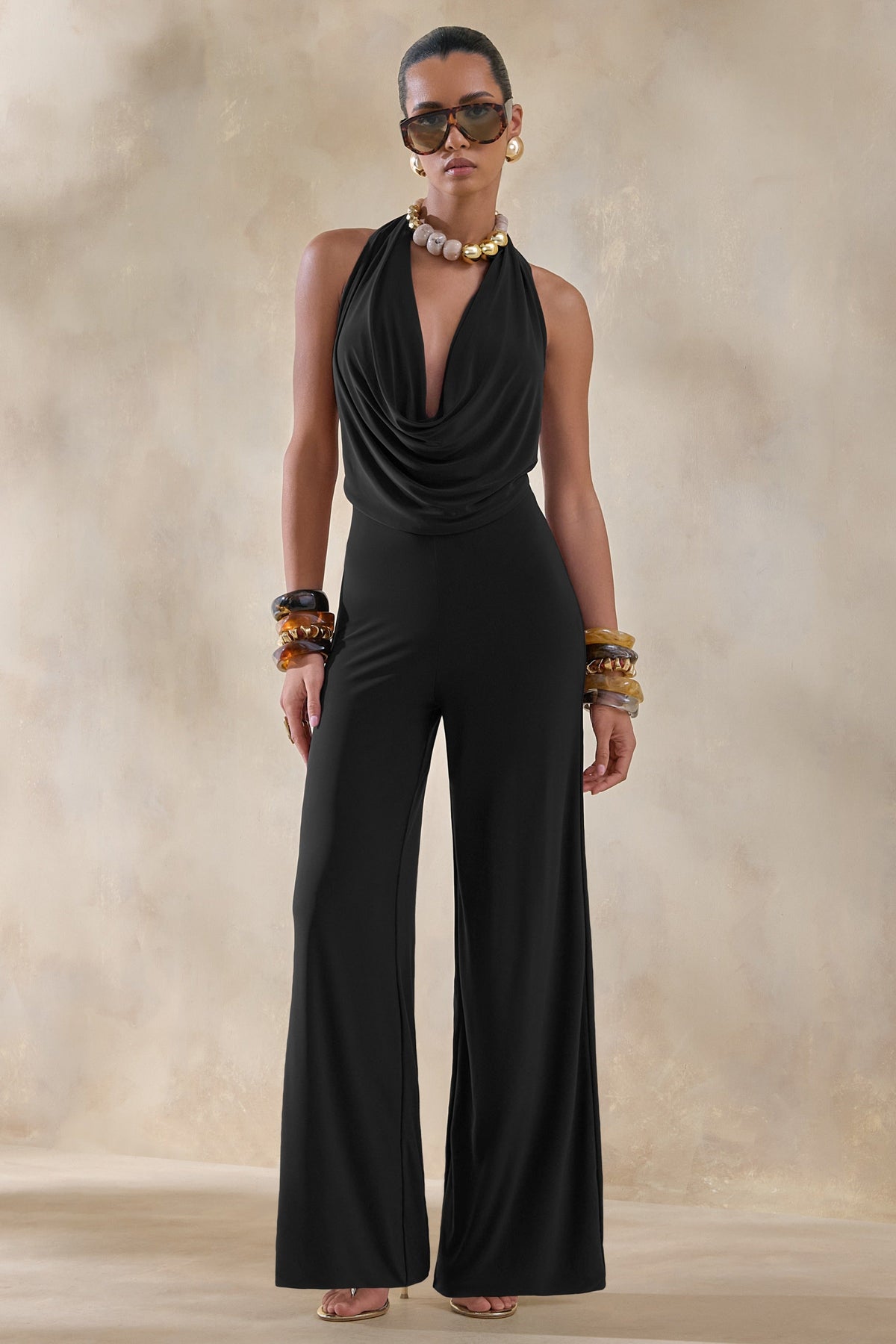 ECM_HR_CL137527001 - Clemence | Black Plunge-Neck Jumpsuit 01.jpg