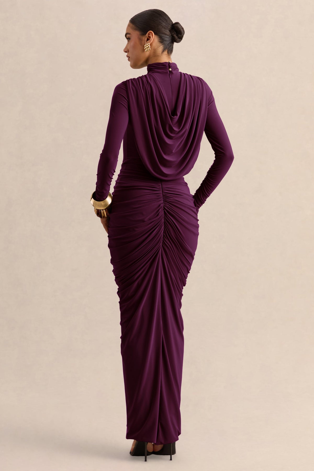 BGR_HR_CL137703090---Harmona---Dark-Plum-High-Neck-Maxi-Dress-With-Gathered-And-Draped-Detailing--4.jpg