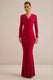 ECM_HR_CL137786100 - Palerma _ Red Draped Cowl-Neck Maxi-Dress With Gathered-Detailing1.jpg