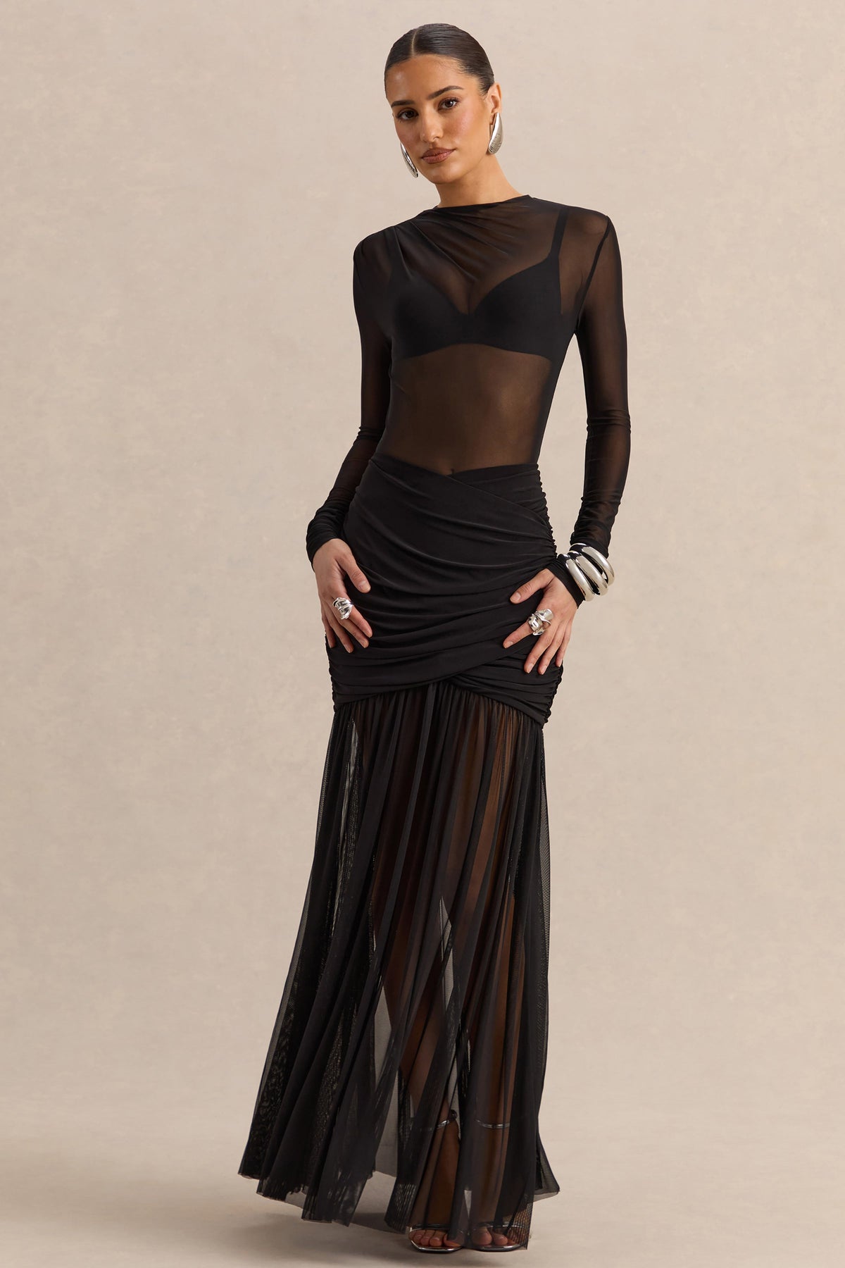 ECM_HR_CL137835001---Kallie-_-Black-Twisted-Waist-Mesh-Maxi-Skirt-+-CL137819001---Garina-_-Black-Mesh-High-Neck-Bodysuit-With-Long-Sleeves--7.jpg