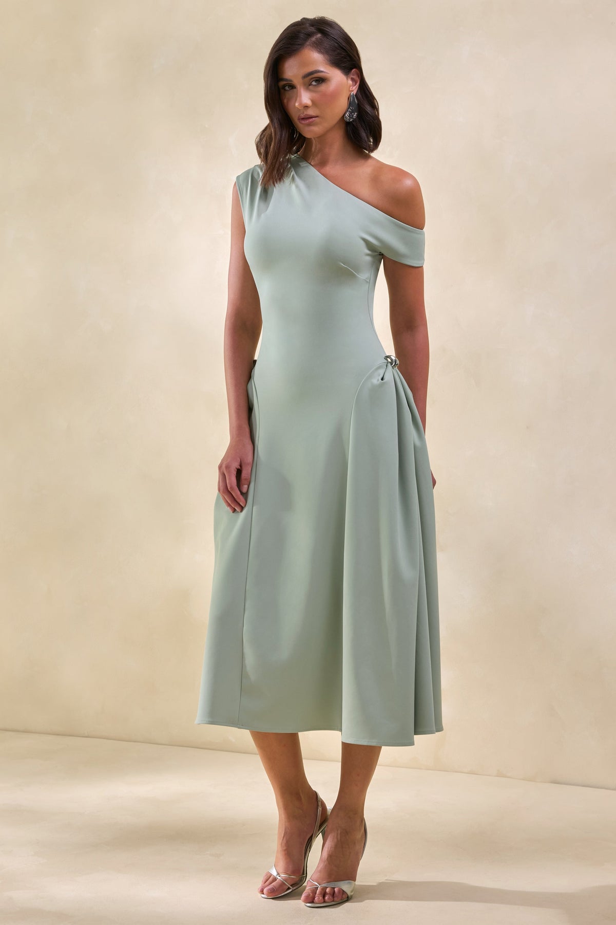 CL13786303306_ECM_HR_CL137863033_-_Celosia___Sage_Asymmetric-Neck_Midi_Dress_With_Silver-Detailing_1