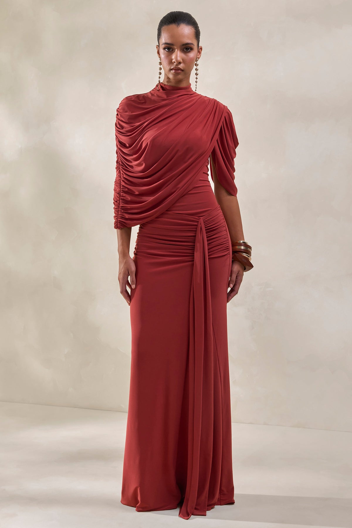 ECM_HR_CL137954071---Fenicia-_-Rust-High-Neck-Bodysuit-With-Cape-Detail-+-CL137956071---Mireya-_-Rust-Wrapped-Maxi-Skirt-With-Split1.jpg
