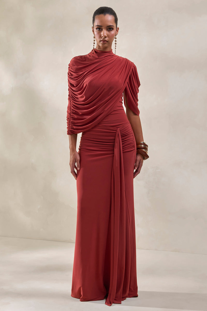 ECM_HR_CL137954071---Fenicia-_-Rust-High-Neck-Bodysuit-With-Cape-Detail-+-CL137956071---Mireya-_-Rust-Wrapped-Maxi-Skirt-With-Split1.jpg