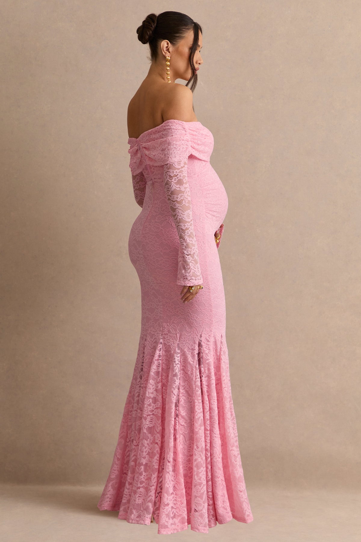 ECM_HR_CL138486081  - Valleria Light Pink Lace Bardot-Neck Maternity Maxi Dress8.jpg