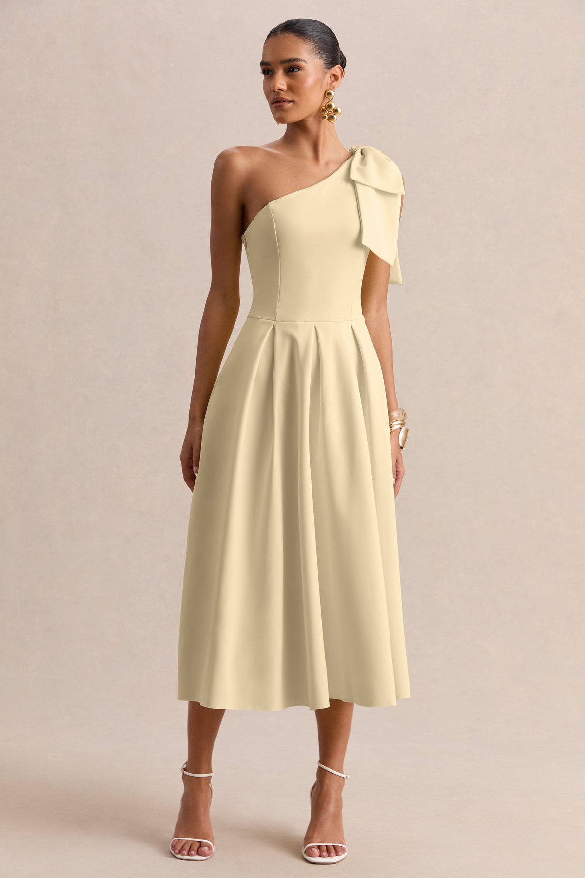 ECM_HR_CL138721121 - Meria _ Lemon Asymmetric-Neck Midi Dress With Bow-Sleeve 02.jpg