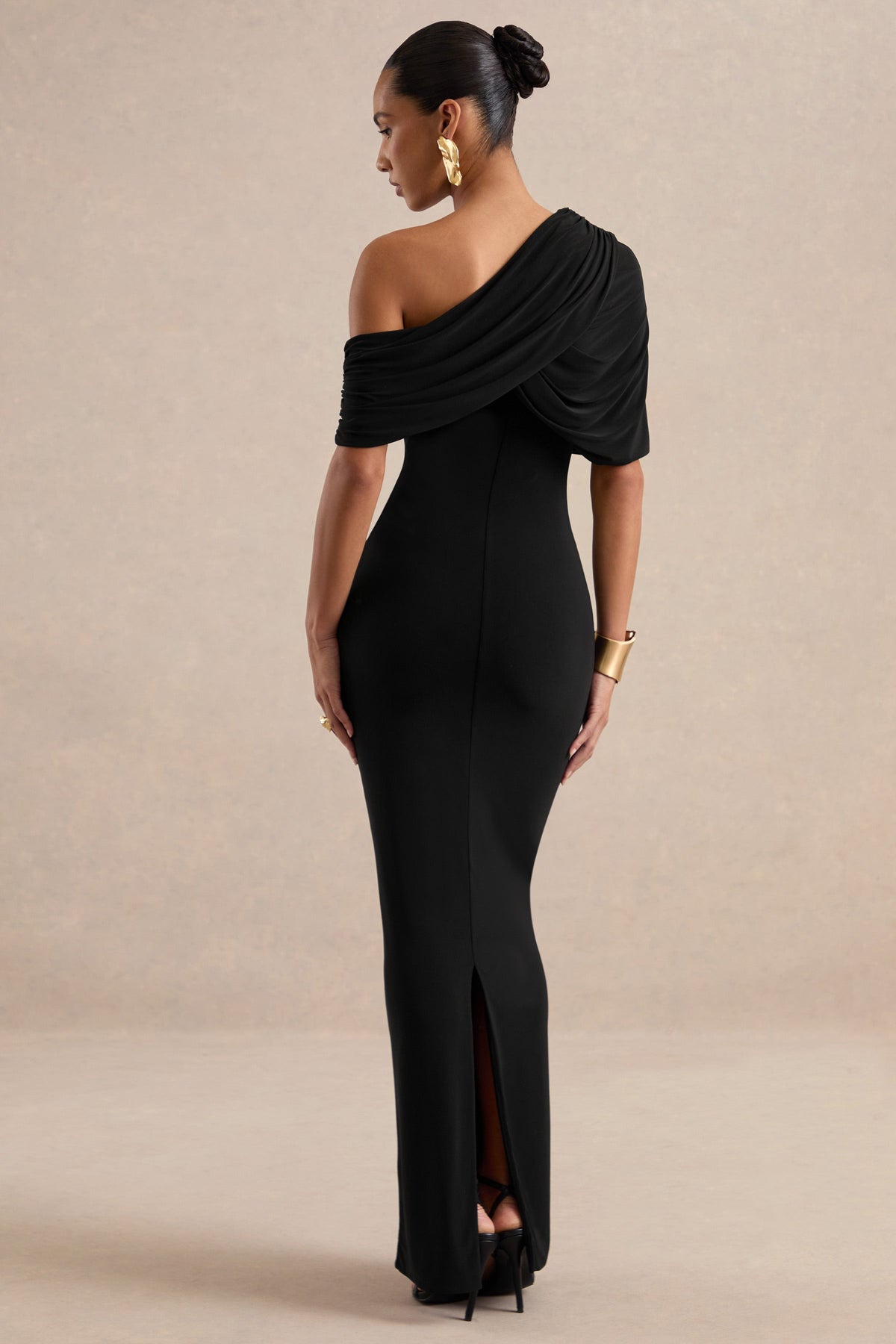 ECM_HR_CL138816001 - Solenne - Black One Shoulder Maxi Dress with Cape Detailing5.jpg